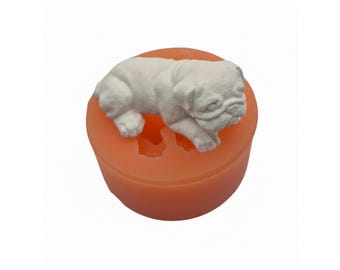 Silikonform Mops – Mini 3D Gießform für Raysin