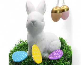 Full-form casting mold made of latex, casting mold for Easter decoration, sculptures Big Rabbit (029) Cast Easter figures yourself with this latex mold
