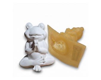 Latex-Betongießform – Betender Frosch / Yogafrosch | 3D Form