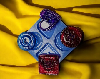 Creative diversity: handmade silicone mold for unique buttons, flexible and true to detail, handicraft fun made from German silicone