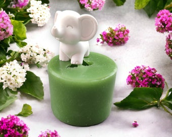 Silicone mold matt concrete casting mold for sculptures little elephant (015)