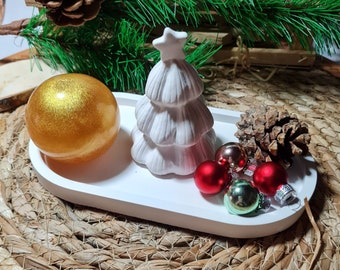 DIY 3D Mold, Christmas decoration small tree with star Advent (001), super quality for relief casting compound, plaster and much more, latex mold, 3D casting mold