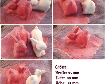 Handmade Latex Full Form Casting Mold Latex Mold Concrete Casting Mold Latex Mold Casting Mold for Sculptures Easter Bunny Rabbit (043) Easter