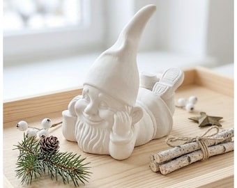 DIY 3D Mold, Super Quality, Full Form Casting Mold, DIY Latex Casting Mold, Suitable for Raysin, Concrete and More, Gnome, Dwarf Lying Down (191)
