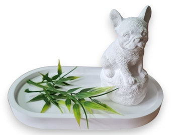 Latex mold, latex casting mold for cute little dog pug (253) for self-casting beautiful dog figures, suitable for concrete or plaster etc. DIY