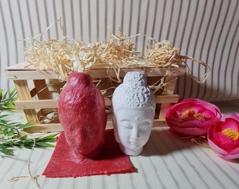 Handmade Latex Full Form Casting Mold Latex Mold Concrete Casting Mold Latex Mold Casting Mold for Sculptures Religion Buddha Head (202)