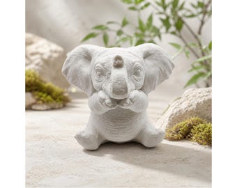 Elefant Latexform für Beton Raysin Keraflott, süße Elefant Dekofigur 8cm Handschmeichler, Gießform Elefant Deko Geschenk, Handmade Germany