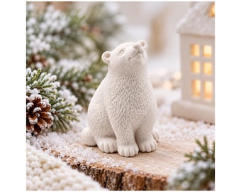 Great DIY 3D mold, super quality, full-form casting mold, silicone mold, silicone casting mold, 3D casting mold, for polar bear figure (027)