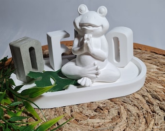 DIY 3D Mold, Super Quality, Full Shape Casting Mold, Latex Mold, Concrete Casting Mold, 3D Casting Mold, Rubber Mold for Figures Praying Yoga Frog (221)