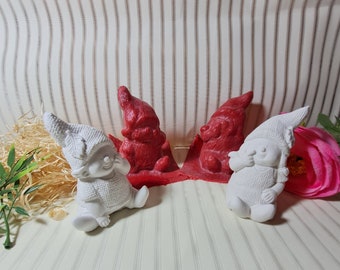 Latex full-form casting mold Latex mold Concrete casting mold Latex mold Casting mold for sculptures In a set Two gnomes Dwarf man/woman (157/158)