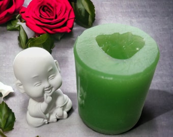 DIY Silikonform matt Betongießform Gießform für Skulpturen Kleiner mini Buddha psssst.... (017) selbst Buddha erstellen