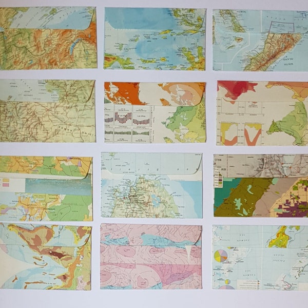 letter writing paper australia 12 Atlas Envelopes, Handmade, World Map , Upcycled, Letter Writing Set, Birthday Wedding Baby Shower Invitations, Recycled, Snail Mail