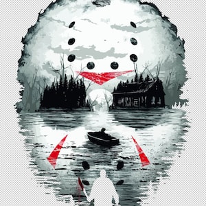 Horror movie character, sublimation design, camp cook killer, halloween png, halloween killer image 1