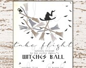 Witches Take Flight!  Witch Halloween Party Invitation / Witches Invitation / Halloween Invitation / Witches Ball Invitation / Witch Party Il_170x135