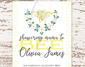 Mama to Bee Baby Shower Invitation / Mother to Bee Invitation / Bee Baby Shower Invitation / Mama to Bee / Mother to Bee / Bee Invitation