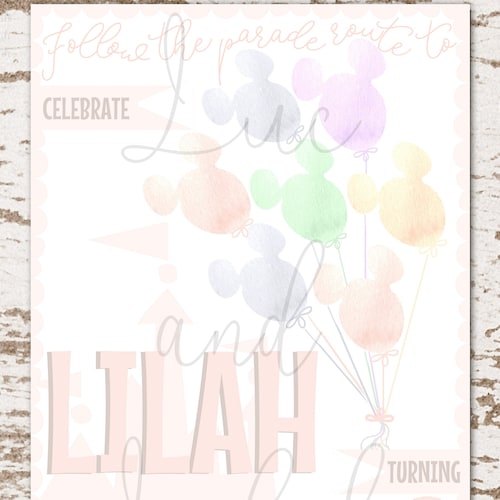 Magic Kingdom Invitation Printable