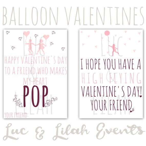 Vintage Valentine's Day Cards / Balloon Valentine's Day Cards / Vintage Valentines Il_570xn