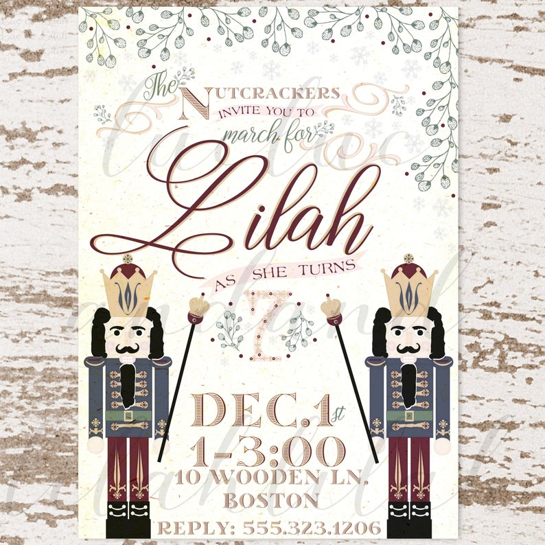 Nutcracker Ballet Party Invitation