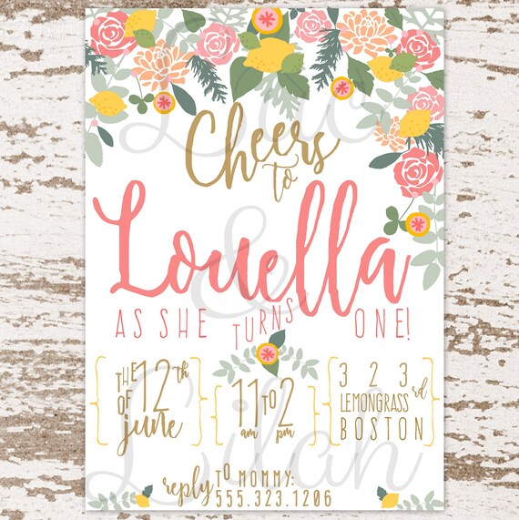 Citrus & Sherbet Party Invitation Il_570xn