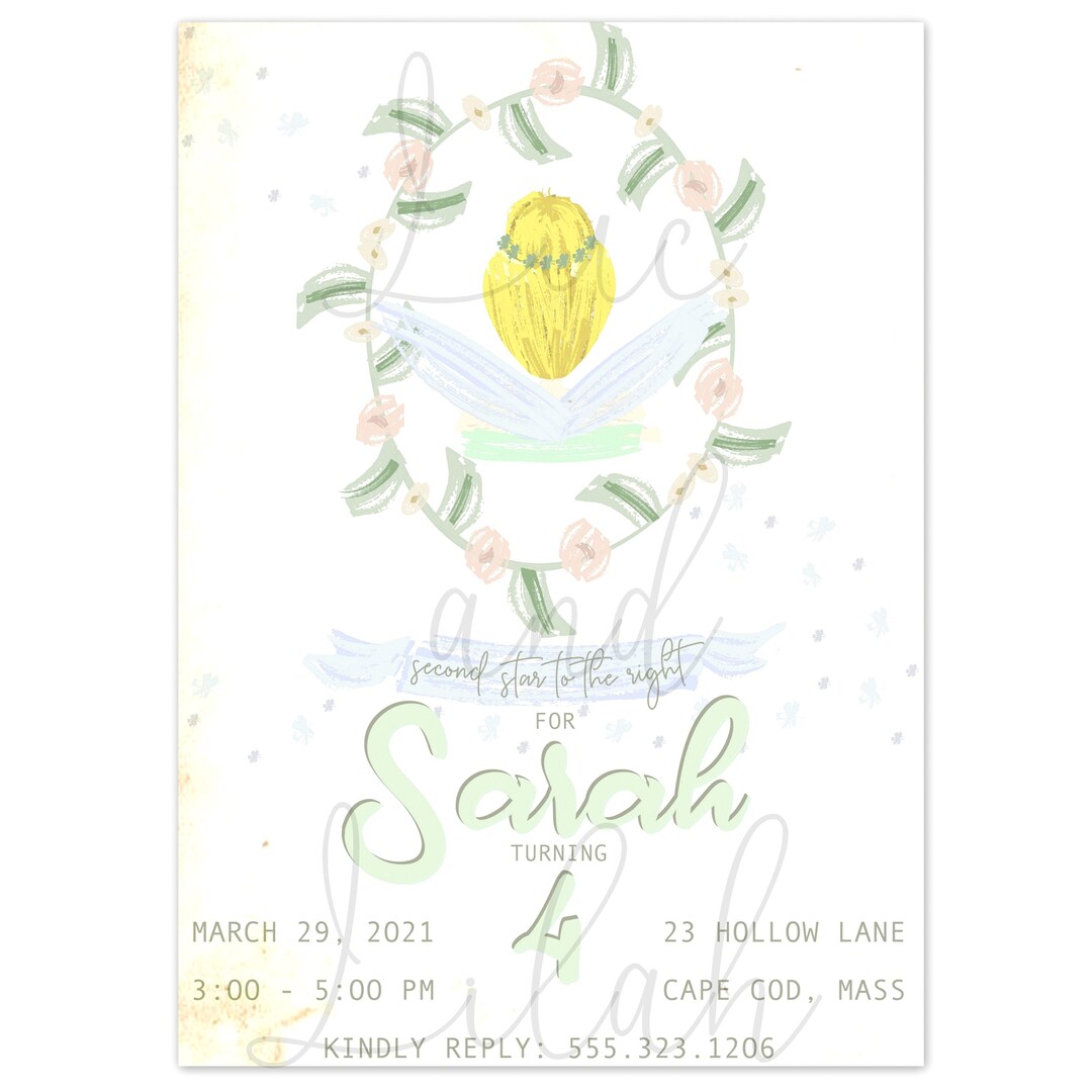 Pixie Party Invitation / Tinkerbell Party Invitation / Never Land Party ...