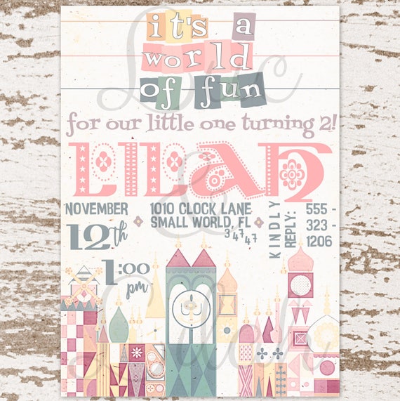 It's a Small World Party Invitation Il_570xn
