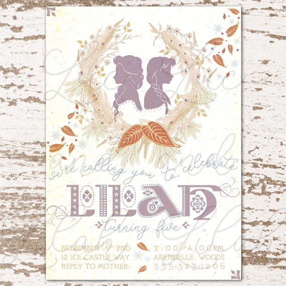 Frozen 2 Birthday Invitation / Vintage Frozen Invitation / Vintage Elsa Invitation / Frozen Silhouette Invitation / Frozen I / Frozen Party Il_570xn