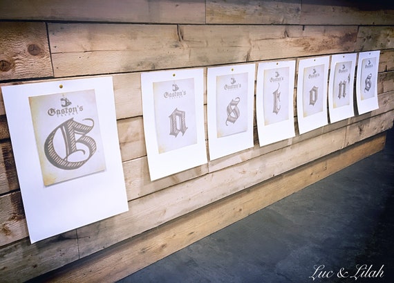 Gaston's Tavern Sign / Gaston's Printable Sign / Gaston's Tavern Party ...