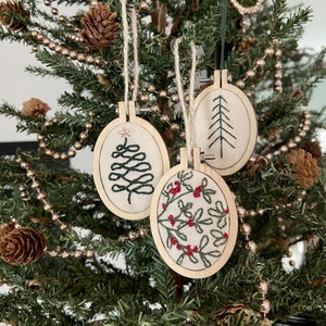 Mini Embroidered Christmas Ornament