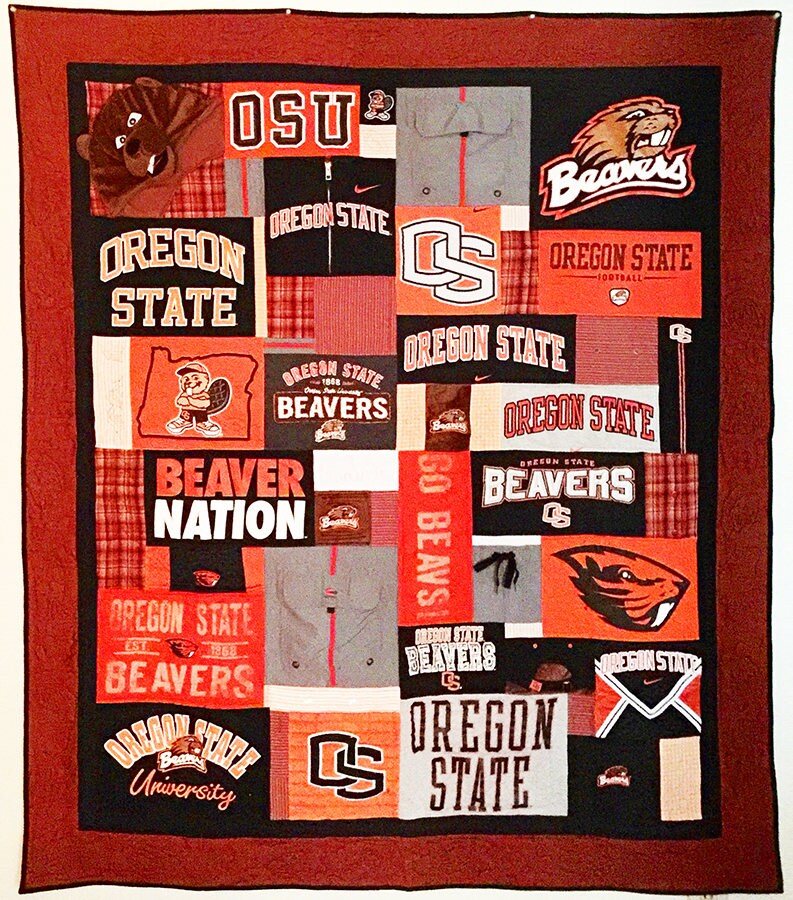 Oregon State University Beaver Quilt 60 x 69 | Etsy