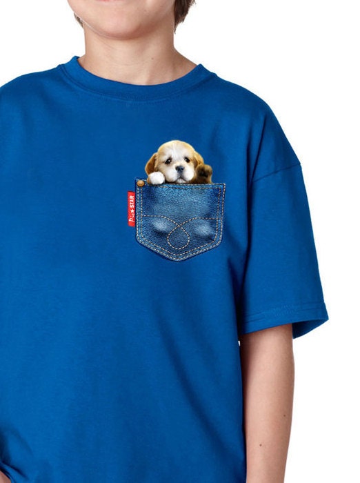 golden retriever pocket shirt