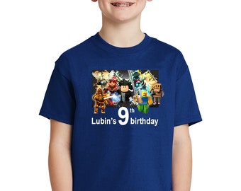 Personalized Embroidered Birthday Roblox Boy T-Shirt, Custom Personali –  MomInspirationShop