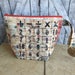 Knitting Project Bag - Tim Holtz Ephemera,Small knitting bag,Tim Holtz knitting bag,Sock Bag,crochet project ,knitting bag,Wedge Bag