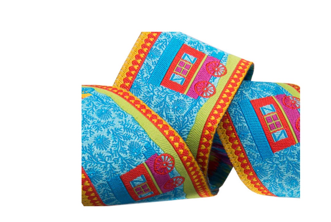 Renaissance Ribbons Blue Gypsy Tiny House 1.5 Inch Wide by 2 Yards Long ...