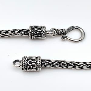 Foxtail Bracelet and Necklace // 2.5mm Bali Foxtail Chain // 925 Sterling Silver // Bali Chain // Silver Foxtail Necklace // 7 to 30 Inch