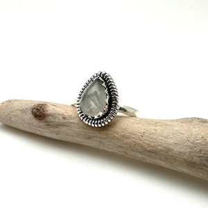 Moonstone Silver Ring 5-10 / Moonstone Southwestern Ring / Healing / 925 Sterling Silver