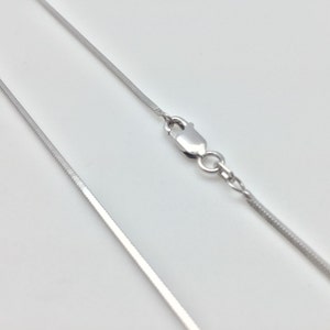 Diamond Cut Thin Snake Chain 1mm 025 // Simple Snake Chain 16" - 30" // Eight Sided Snake Chain // Lobster Clasp // 925 Sterling Silver