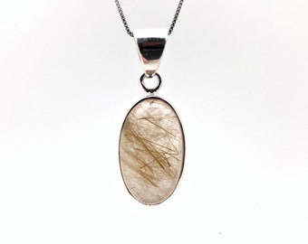 ルチルクォーツペンダント // オーバルルチルクォーツペンダント