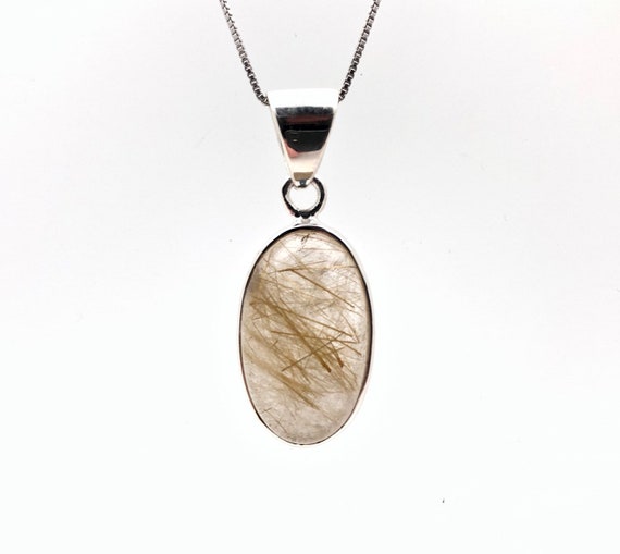 ルチルクォーツペンダント // オーバルルチルクォーツペンダント