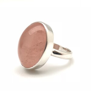 Rosenquarz Silberring // 925 Sterling Silber // Rosenquarz Ring // Size 8