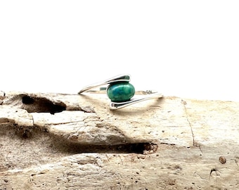 Vintage Style Turquoise Ring in 925 Sterling Silver With Genuine ...