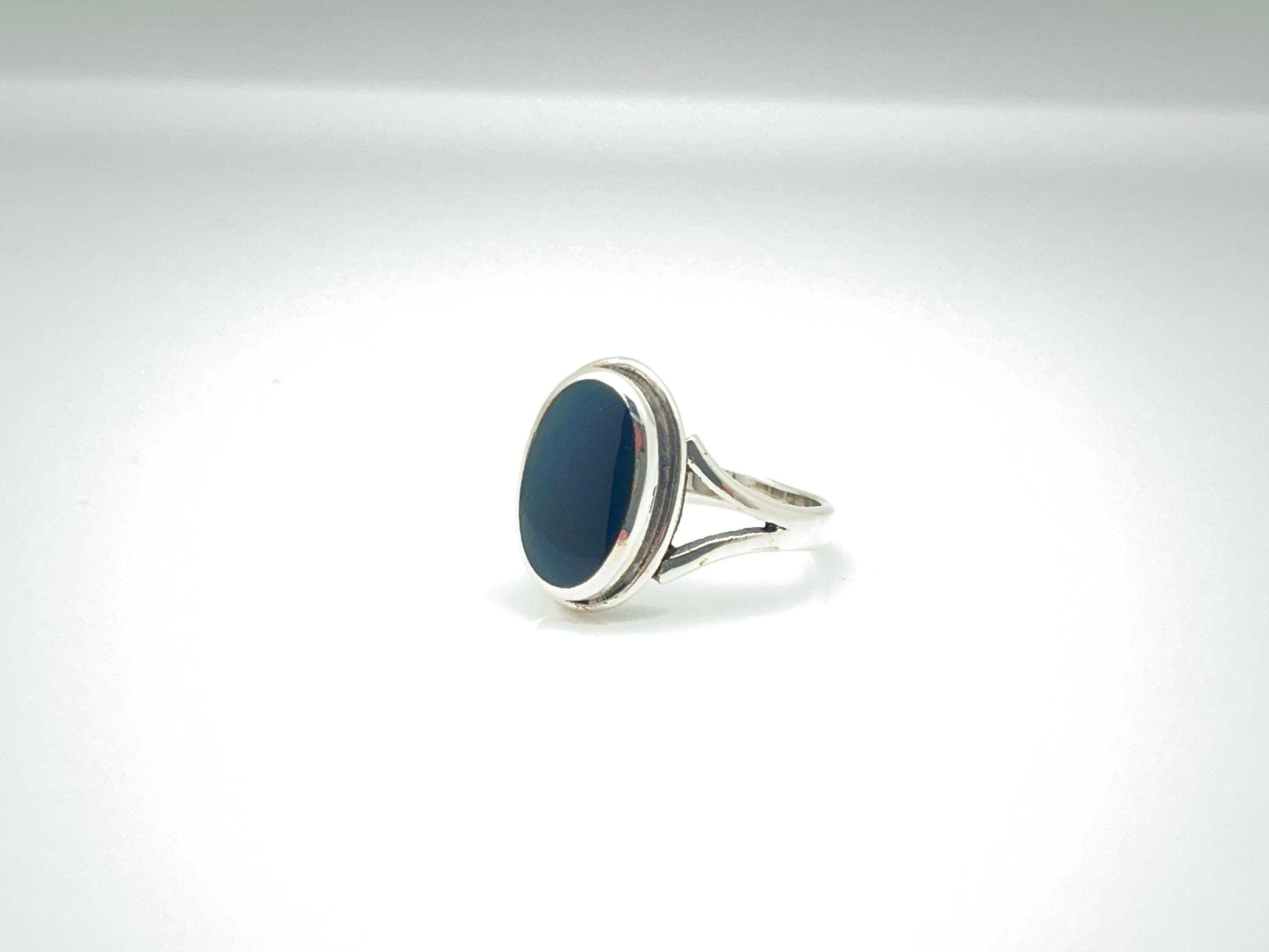 半額ストア Black Ring, Onyx Black Oval Onyx Ring Onyx Minimalist Ring, 指輪・リング