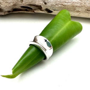 Medium Concave Ring 10mm / Silver Concave Ring / Curved Silver Ring / Minimalist Silver Ring / 5, 6, 7, 8, 9, 10