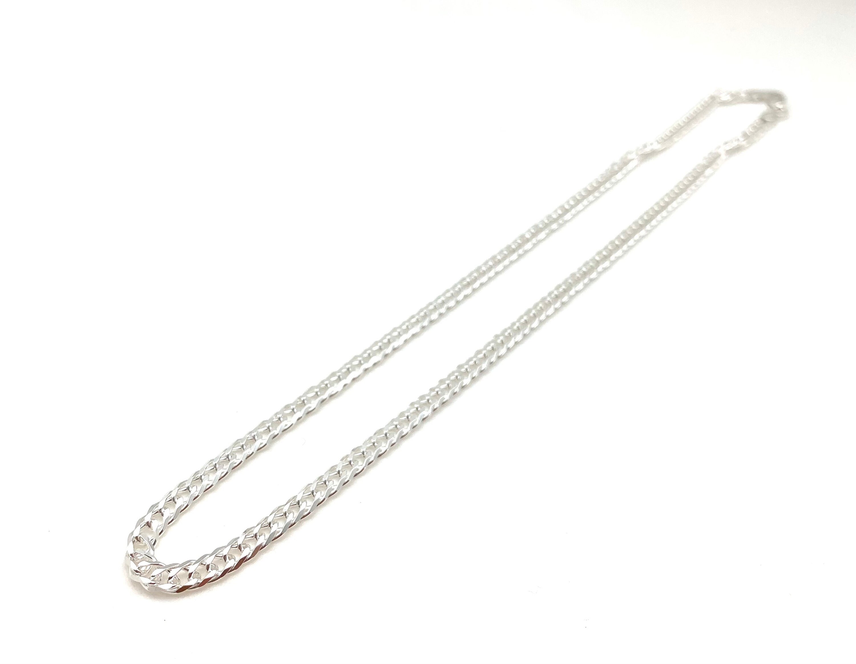 Sterling Silver Curb Chain Necklace, 4.2mm Rombo, Italian 925 - Etsy