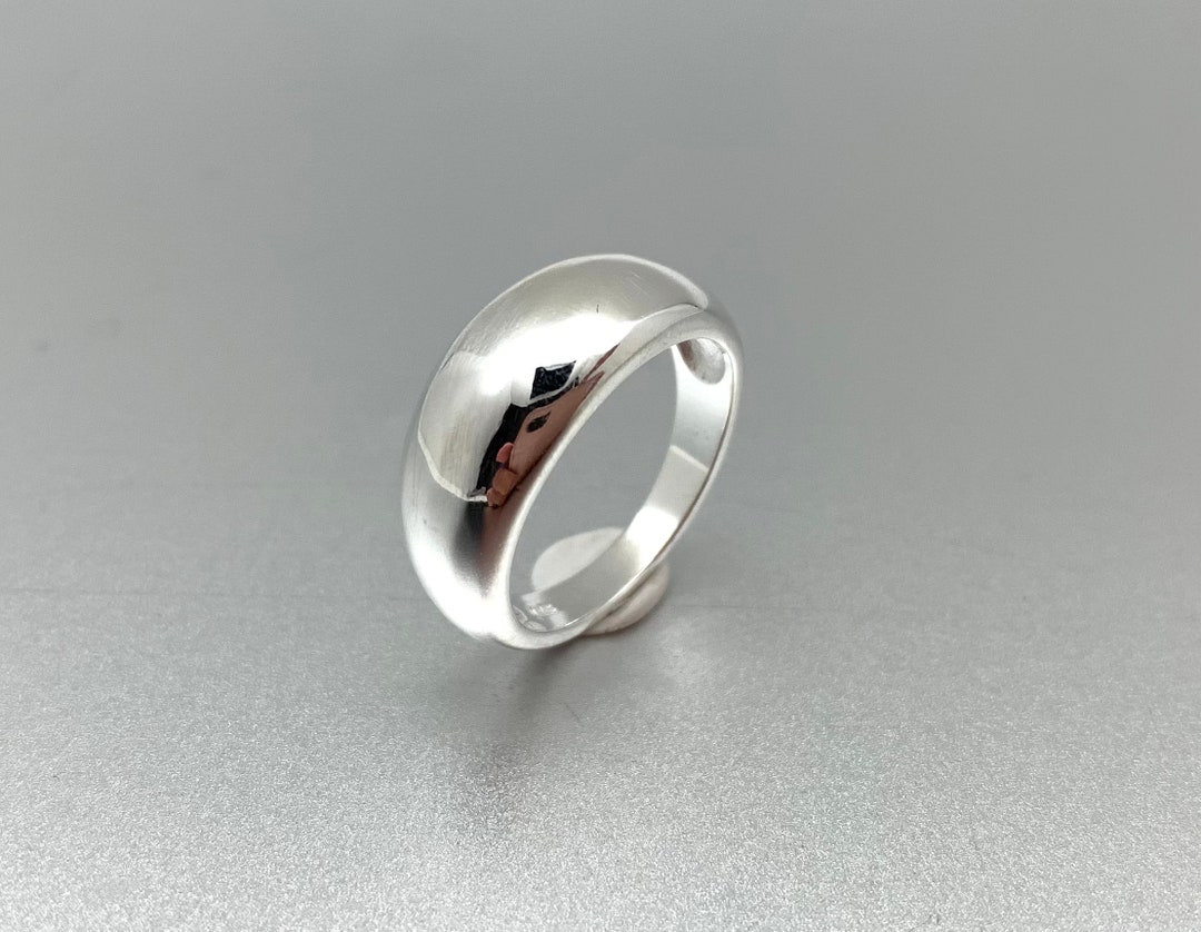 Dome Silver Ring / 925 Sterling / Classic Modern / Minimalist / Medium ...