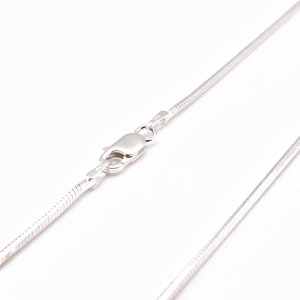 Diamond Cut Medium Snake Chain 1.3 mm // 925 Sterling Silver // 8 Sided Snake Chain 035 // Lobster Clasp // 16-30 Inch Length
