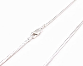 Diamond Cut Sterling Silver Snake Chain, 1.3mm, Lobster Clasp
