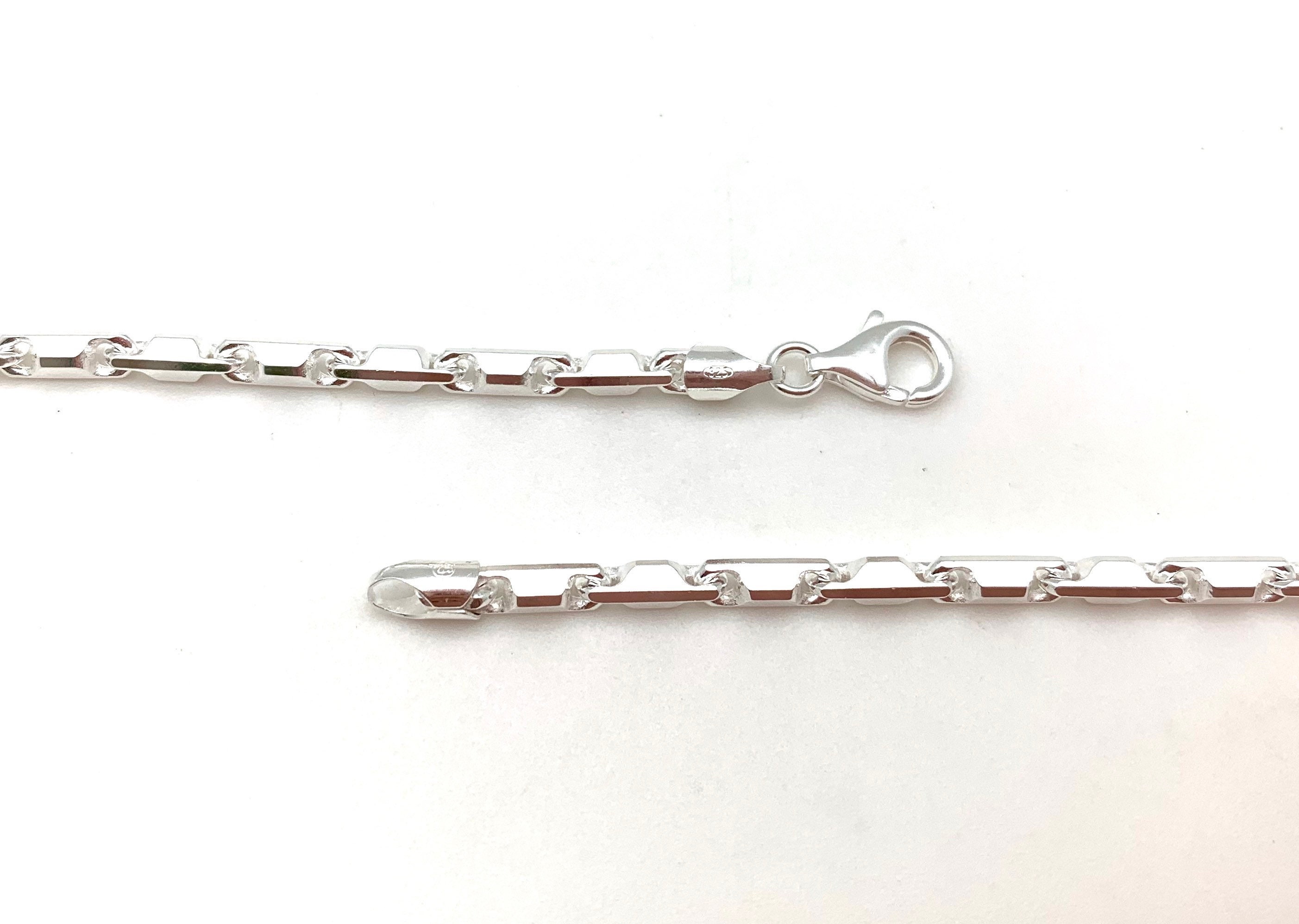 Thick Heshe Silver Chain / 3.4mm Heshe Chain 14 / 8 Thick Heshe Silver Chain / 3.4mm Heshe Chain 14 / 8