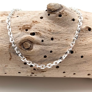 Anchor Silver Bracelet // Chain 2.7mm // 080 Anchor Chain 7”, 8” // Sturdy // Silver Italian Chain // 925 Sterling Silver