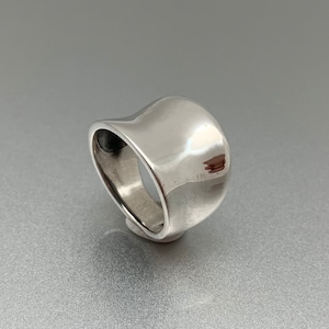 Concave Silver Band / Dome Silver Ring / Minimalist Smooth Concave Ring /  size 5, 6, 7, 8, 9, 10, 11, 12 / 925 Sterling Silver