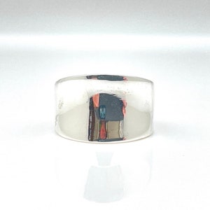 Wide Concave Silver Ring // Sterling Silver Ring